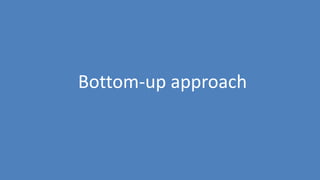 34
Bottom-up approach
 