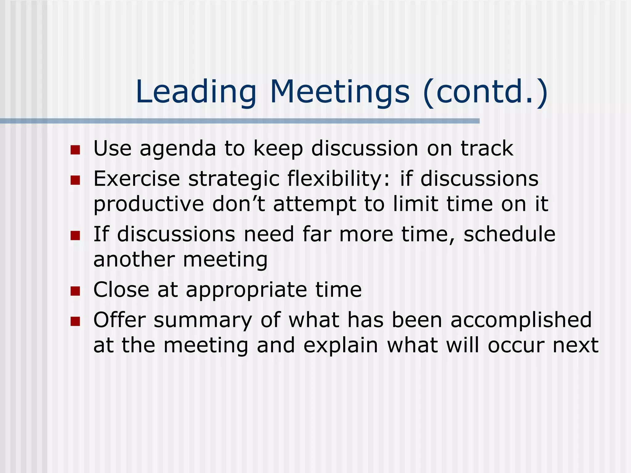 Meetings management | PPT