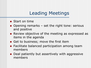Meetings management | PPT