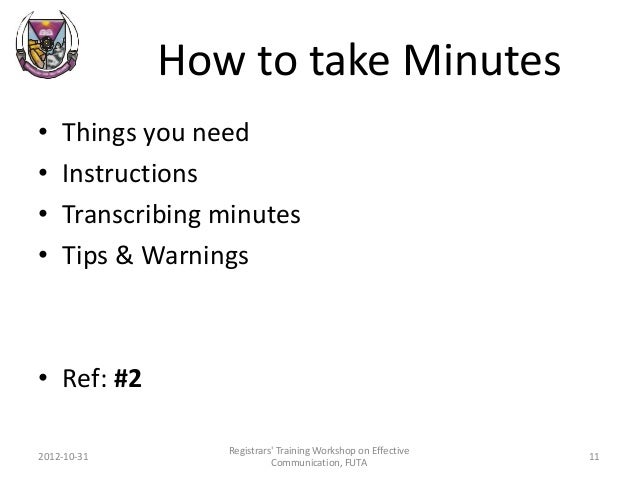 how to take minutes of a meeting