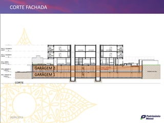 18/09/2013 67
CORTE FACHADA
GARAGEM 1
GARAGEM 2
 