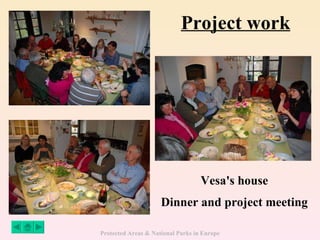 Project work Vesa's house Dinner and project meeting   