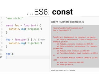 …ES6: const
 