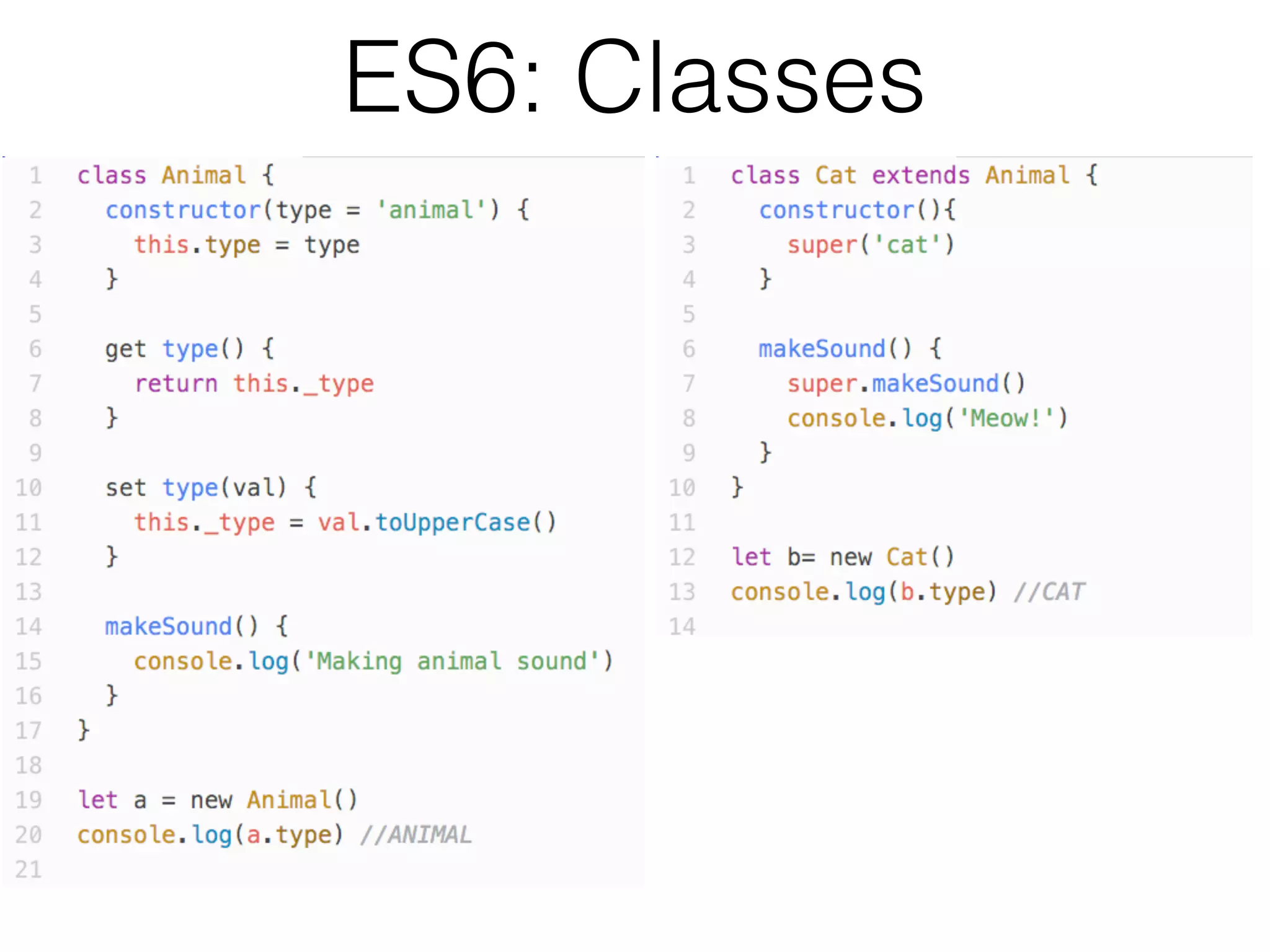 ES6: Classes
 