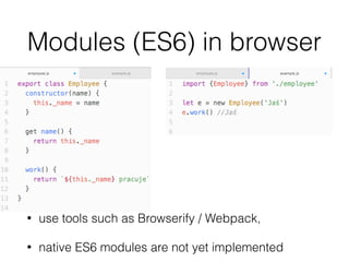 ES2015 / ES6: Basics of modern Javascript | PDF