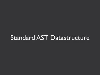 Standard AST Datastructure
 
