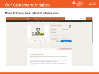 Our Customers: IndaBox
Module for IndaBox Italian network of collecting points
 
