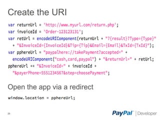 Create the URI




Open the app via a redirect


25
 