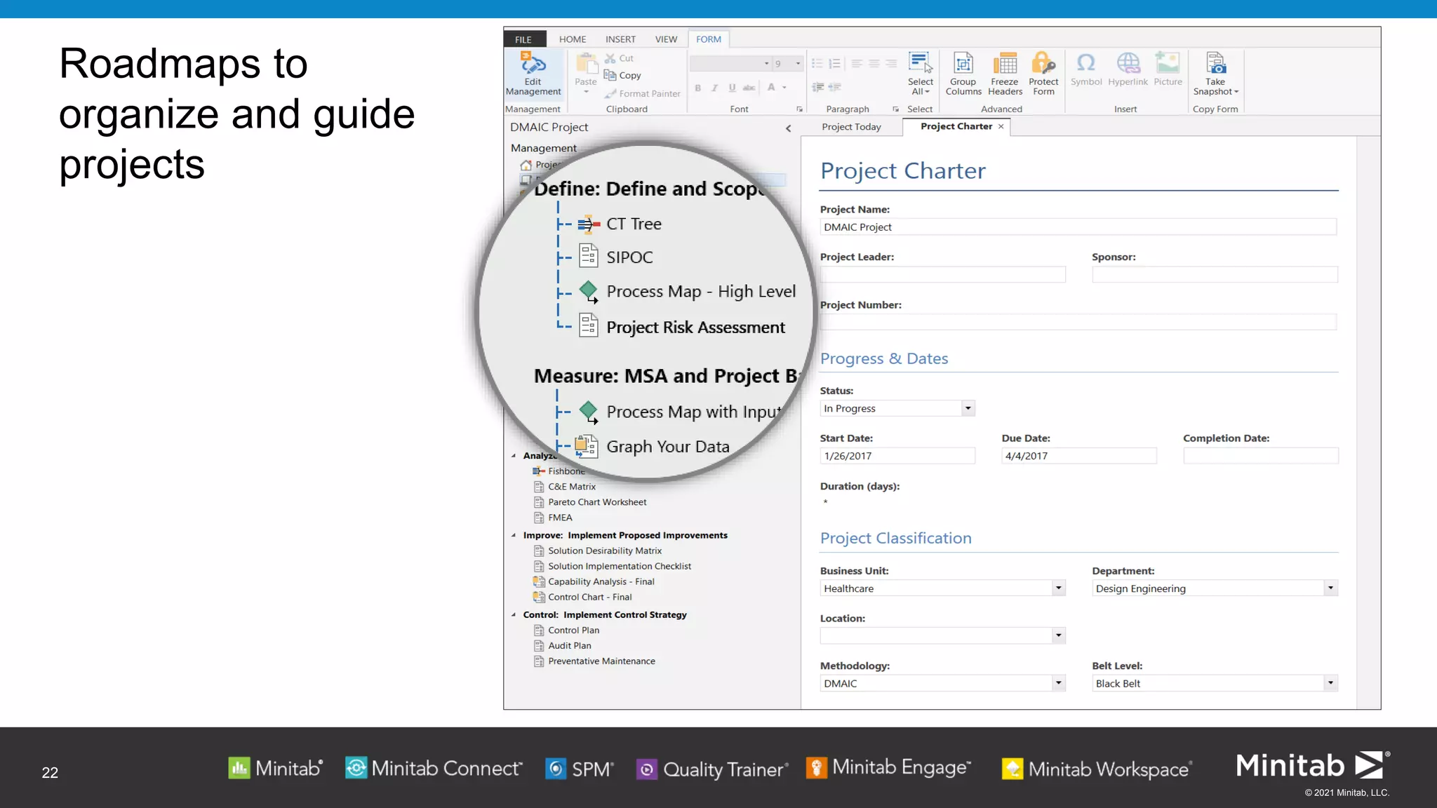 © 2021 Minitab, LLC.
Roadmaps to
organize and guide
projects
22
 