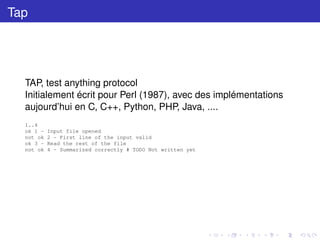 Tests unitaires pour PostgreSQL avec pgTap | PDF
