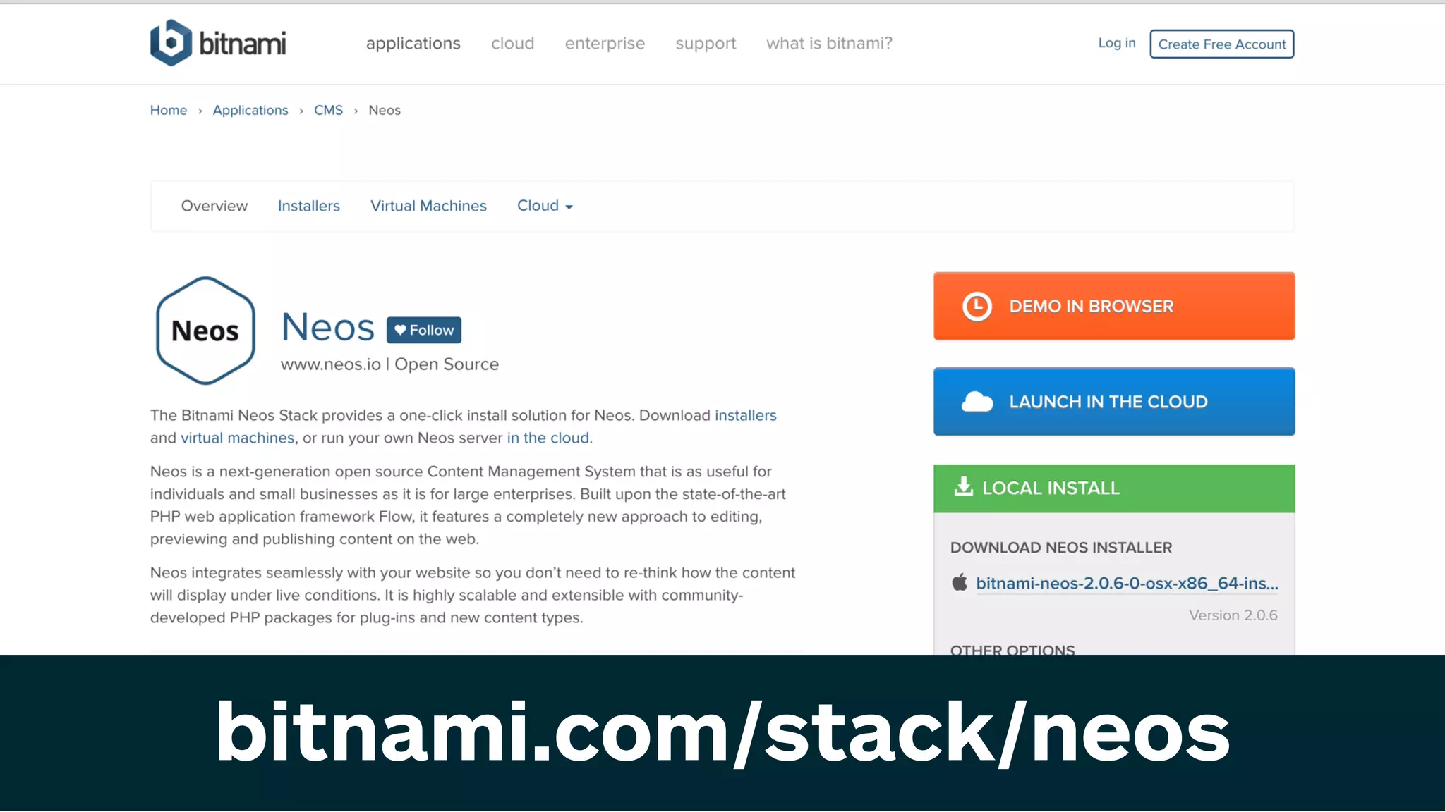 Neos ausprobieren
bitnami.com/stack/neos
 