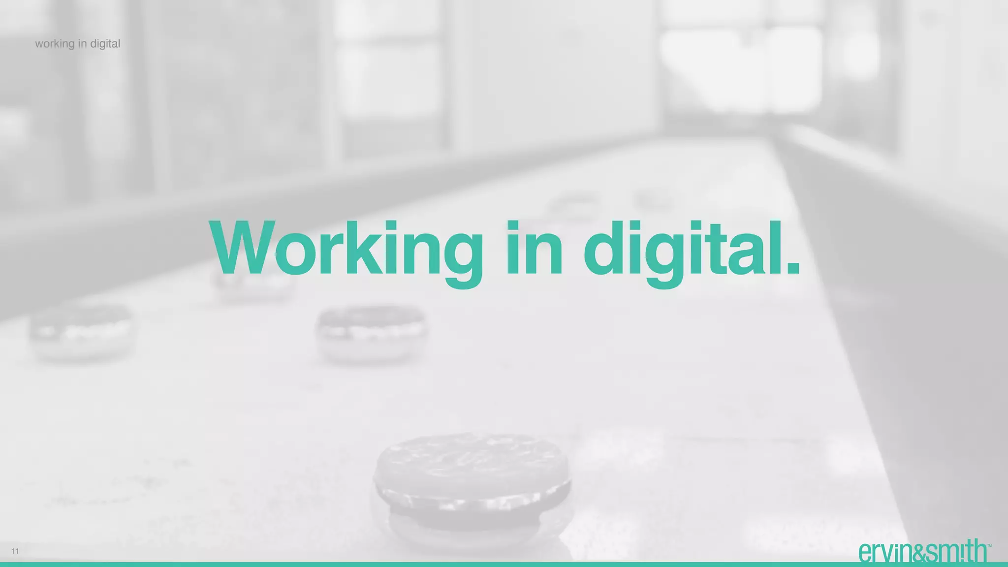 Working in digital.
11
working in digital
 