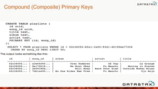 Compound (Composite) Primary Keys
 