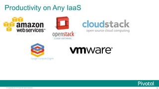 10© Copyright 2014 Pivotal. All rights reserved.
Productivity on Any IaaS
 