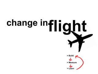 change in
flight
> Measure
> Learn
> Build
 