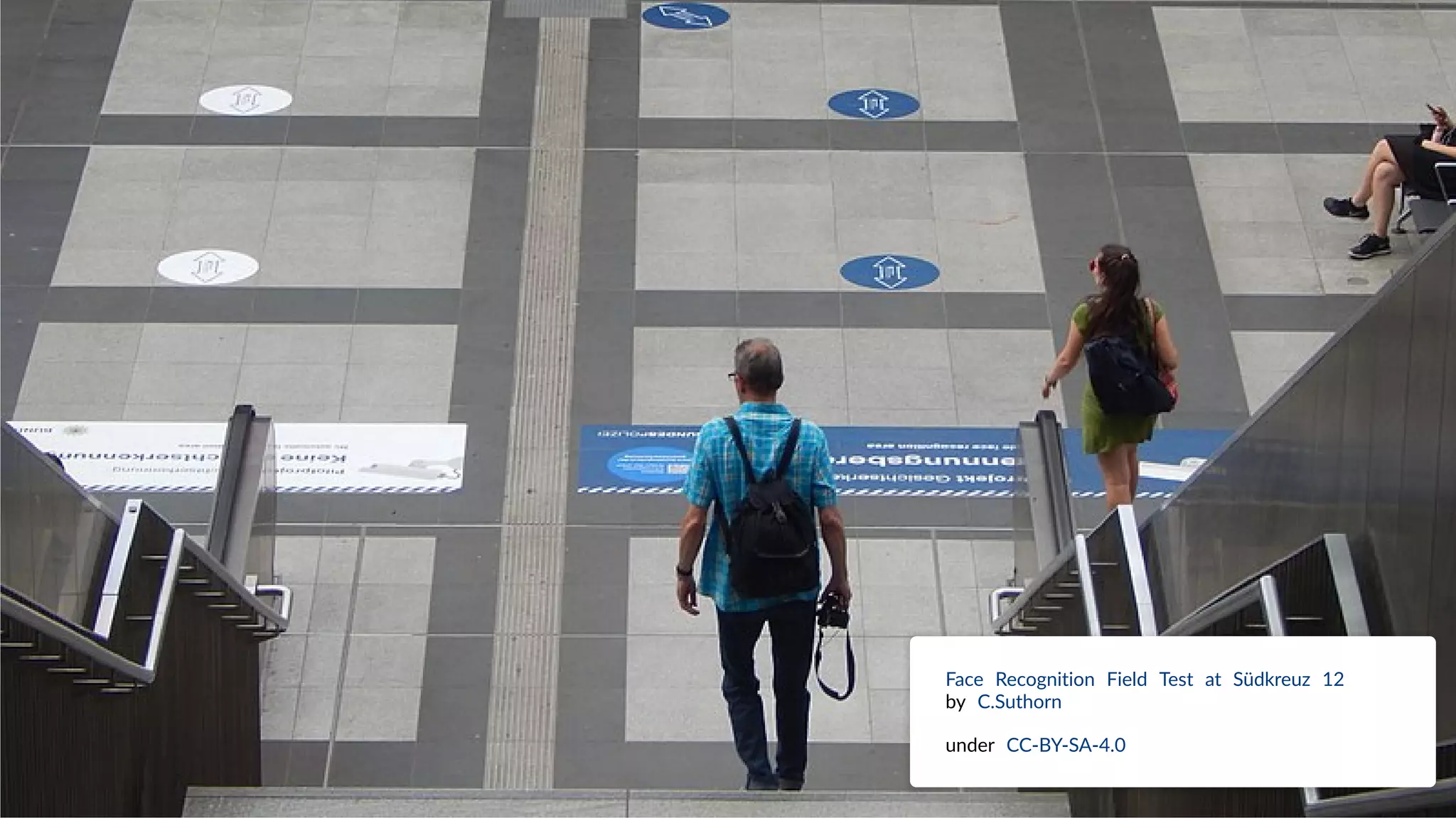 Face Recognition Field Test at Südkreuz 12
by C.Suthorn
under CC-BY-SA-4.0
 