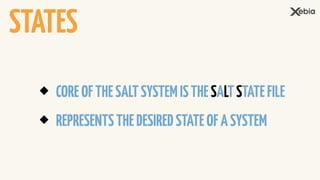 COREOFTHESALTSYSTEMISTHESALTSTATEFILE
REPRESENTSTHEDESIREDSTATEOFASYSTEM
STATES
 