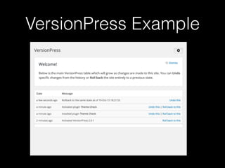 VersionPress Example
 