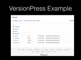 VersionPress Example
 