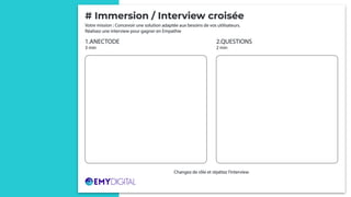 10 MINUTES
En binôme
INTERVIEWS CROISÉS
 