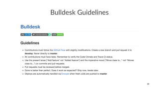 Bulldesk Guidelines
19
 