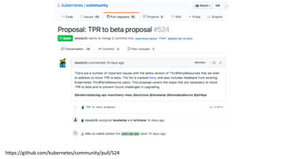 https://github.com/kubernetes/community/pull/524
 