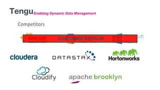 Enabling Dynamic Data ManagementTengu
CUSTOMER LOCK-IN
Competitors
 