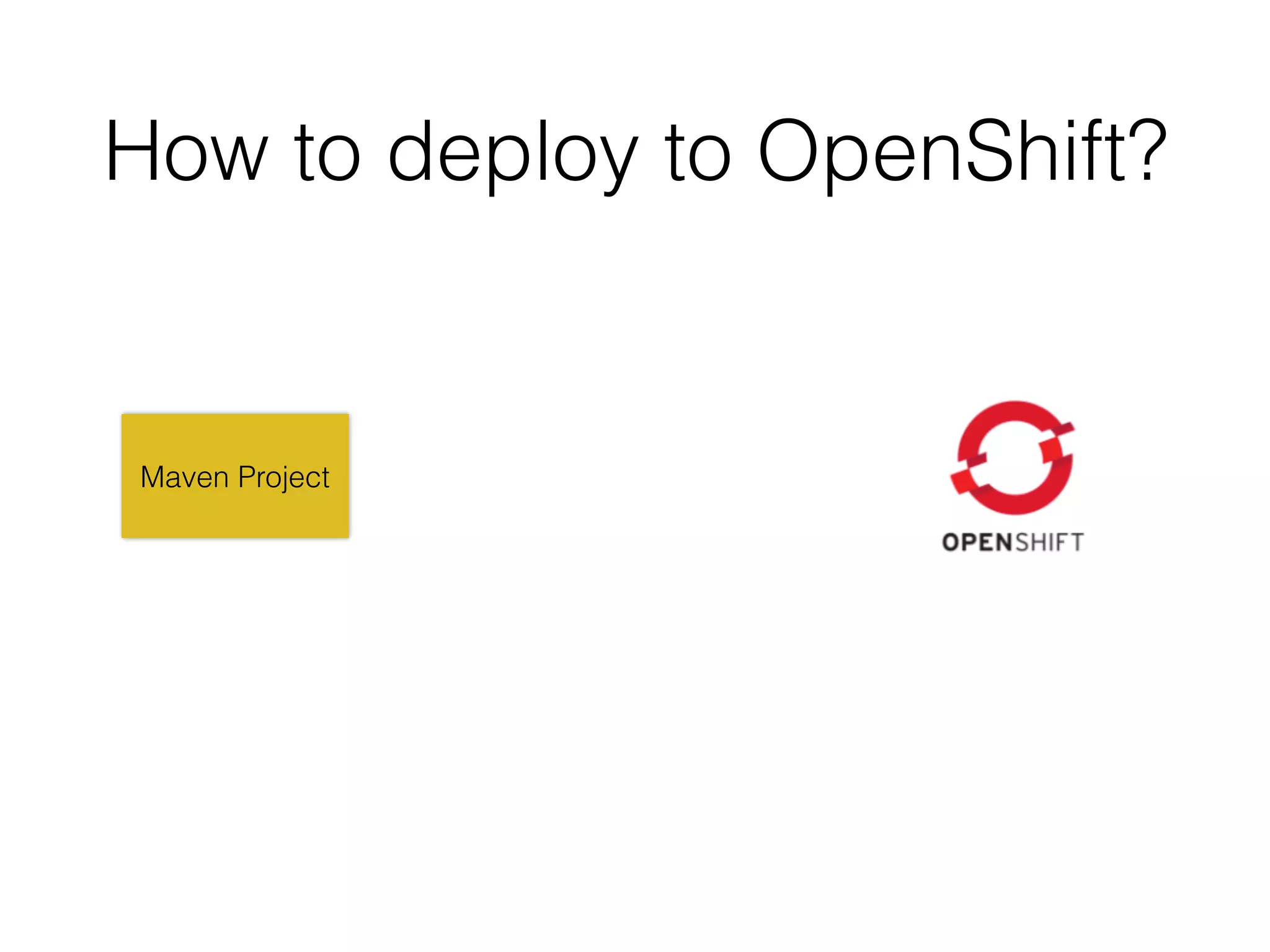 How to deploy to OpenShift? Maven Project 