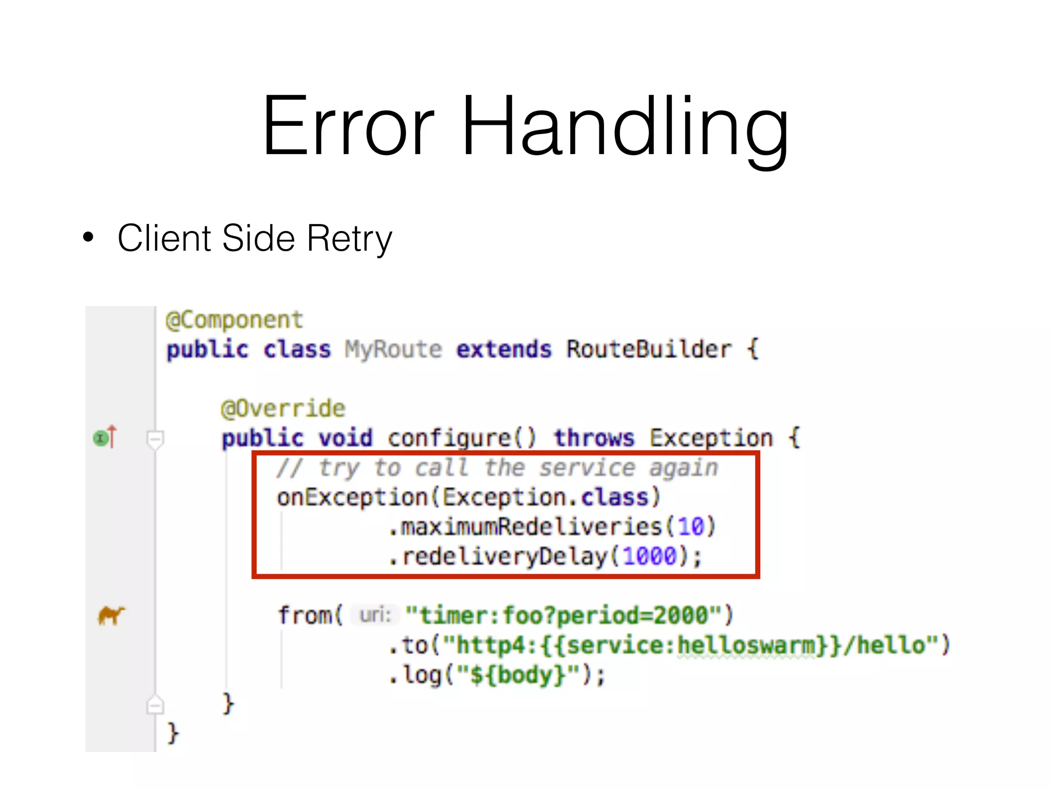 Error Handling • Client Side Retry 