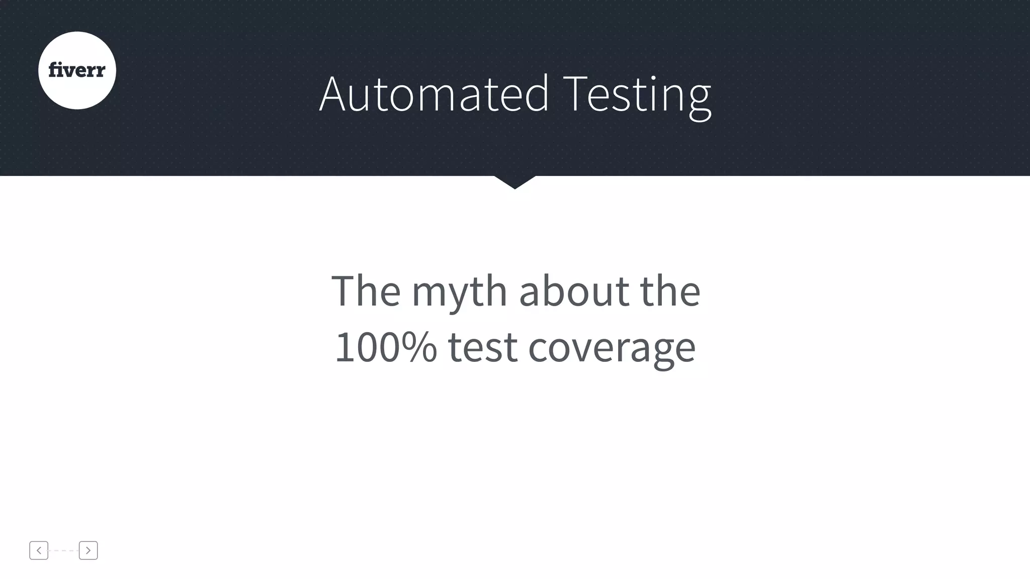 Automated Testing
The myth about the
100% test coverage
 