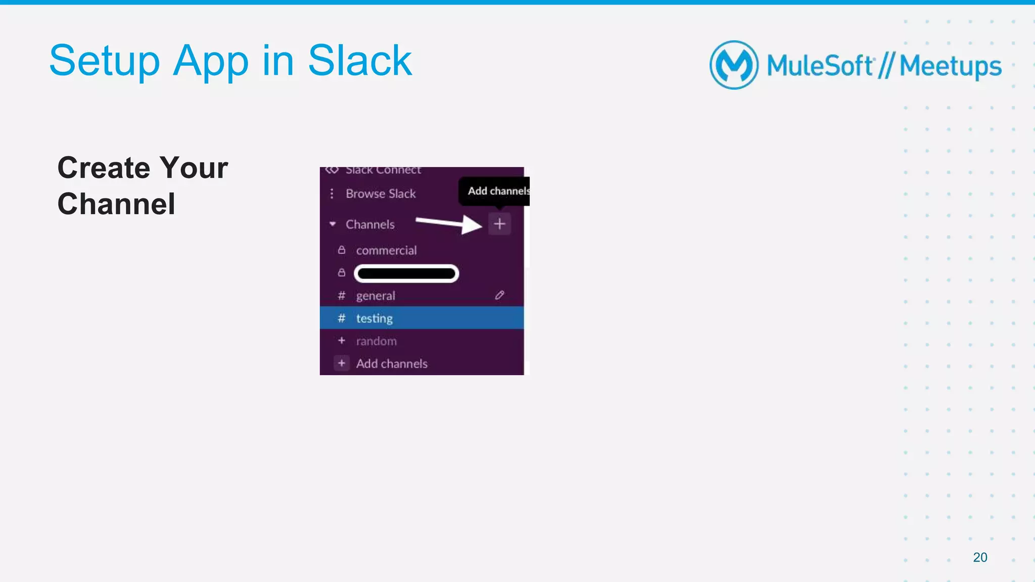 Setup App in Slack
Create Your
Channel
20
 