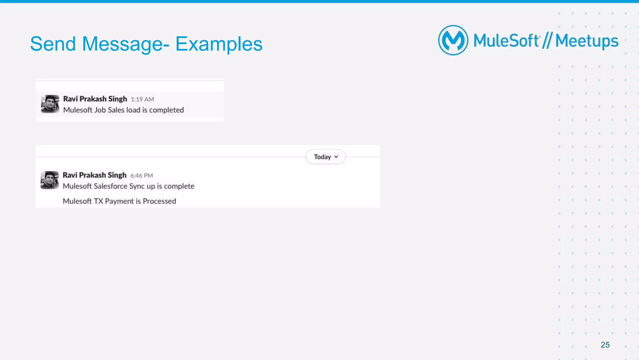 Send Message- Examples
25
 