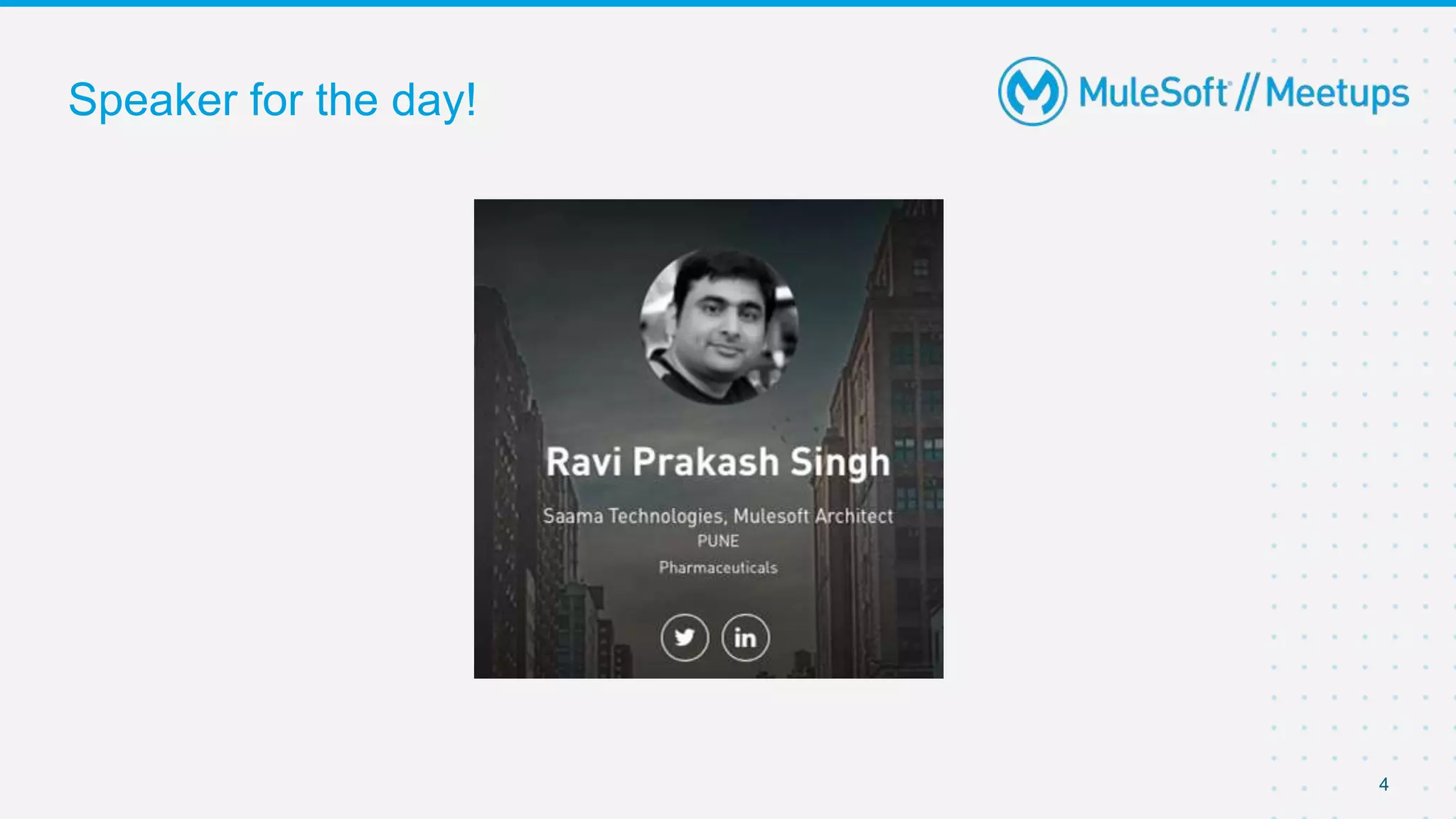 Speaker for the day!
4
 