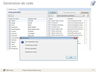 @telosys http://www.telosys.org 29
Génération de code
 