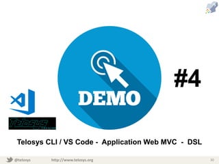 @telosys http://www.telosys.org 30
Telosys CLI / VS Code - Application Web MVC - DSL
#4
 