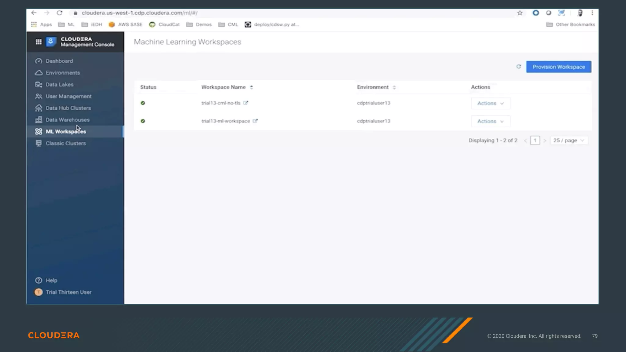 © 2020 Cloudera, Inc. All rights reserved. 79
 