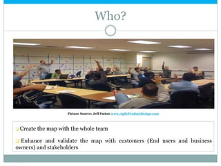 A Good Story is - INVEST
 Independent
 Negotiable
 Value to users
 Estimable
 Small
 Testable
As Carl I want to
use my credit
card to pay for
books so that it's
convenient for
me.
Picture Source: Jeff Patton
www.AgileProductDesign.com
 