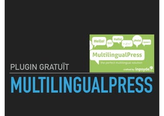 MULTILINGUALPRESS
PLUGIN GRATUÏT
 