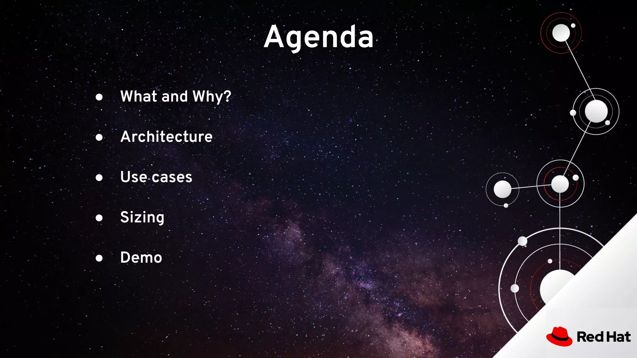 Agenda
● What and Why?
● Architecture
● Use cases
● Sizing
● Demo
 