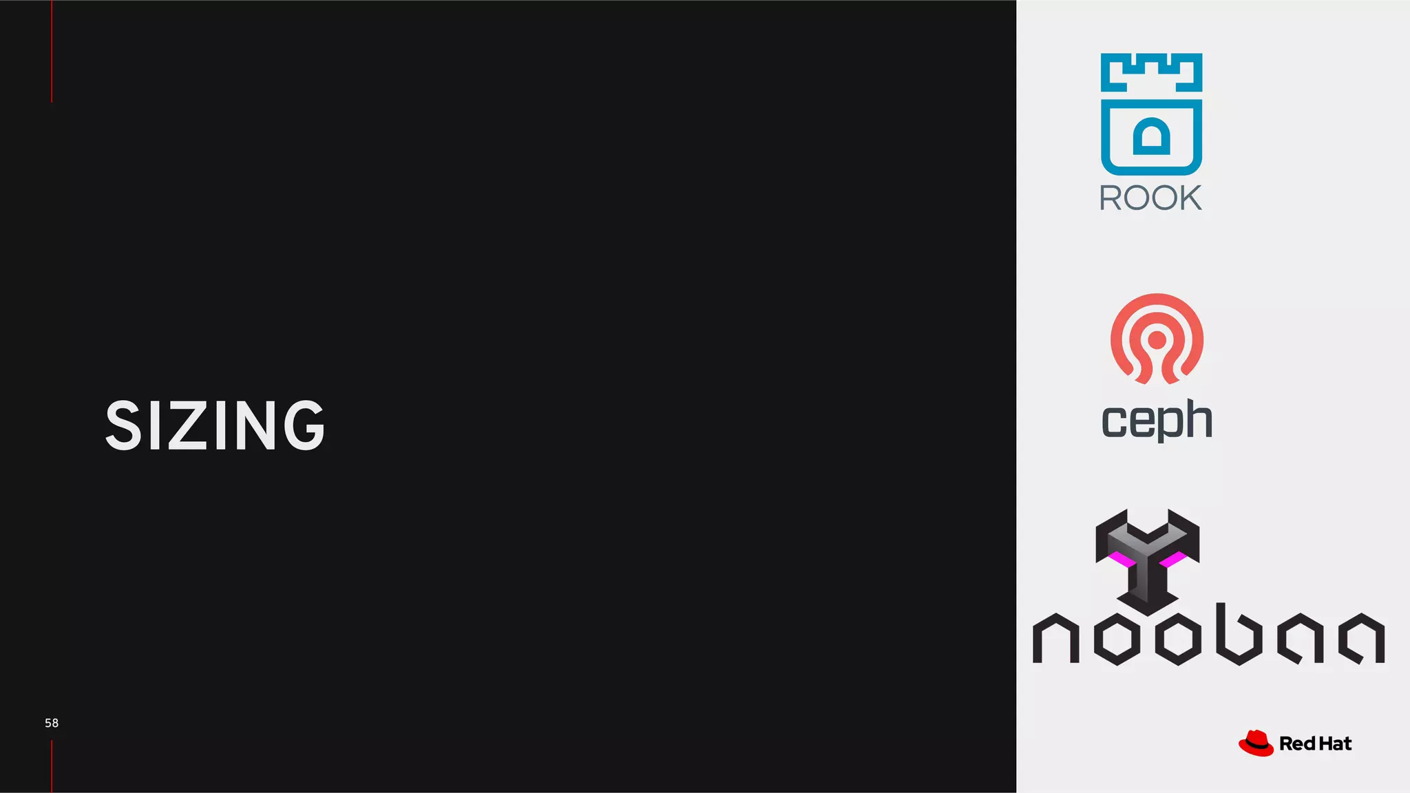 RED HAT CONFIDENTIAL
RED HAT CONFIDENTIAL
SIZING
58
 