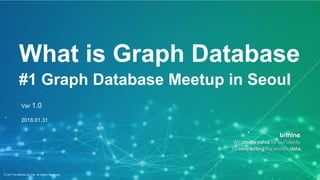 ⓒ 2017 by Bitnine Co, Ltd. All Rights Reserved.
What is Graph Database
#1 Graph Database Meetup in Seoul
Ver 1.0
2018.01.31
 
