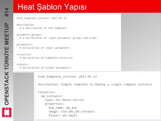 OPENSTACKTÜRKİYEMEETUP#14 Heat Şablon Yapısı
 