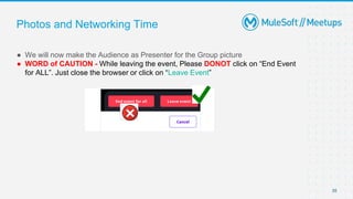 35
● We will now make the Audience as Presenter for the Group picture
● WORD of CAUTION - While leaving the event, Please DONOT click on “End Event
for ALL”. Just close the browser or click on “Leave Event”
Photos and Networking Time
 