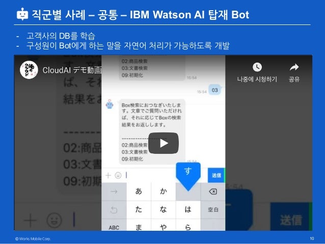 Line Works Developers 소개 및 Bot 활용 사례 Line Works Developers 소개 및 Bot 활용 사례