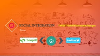 Copyright © 2017, Oracle and/or its affiliates. All rights reserved.
Social Intégration ‘TWEETFLIGHTScheduleChanges
Démo
 