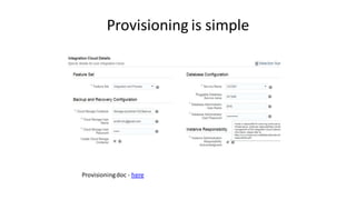 Provisioning is simple
Provisioningdoc - here
 