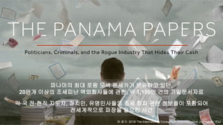 ⓒ 2018 by Bitnine Co, Ltd. All Rights Reserved. 1313
파나마의 최대 로펌 모색 폰세카가 보유하고 있던,
20만개 이상의 조세피난 역외회사들에 관한, 약 1,150만 건의 기밀문서자료
각 국 전·현직 지도자, 정치인, 유명인사들의 조세 회피 관련 정보들이 포함되어
전세계적으로 파장을 일으킨 사건
※ 출처: 2018 The International Consortium of Investigative Journalists; ICIJ
 