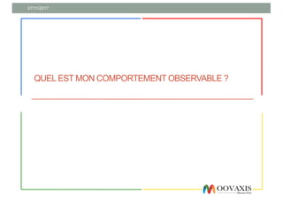 QUEL EST MON COMPORTEMENT OBSERVABLE ?
07/11/2017
 
