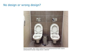 No design or wrong design?
Source of image: http://www.nydailynews.com/sports/olympics/media-reports-
sochiproblems-olympic-village-article-1.1602530
 