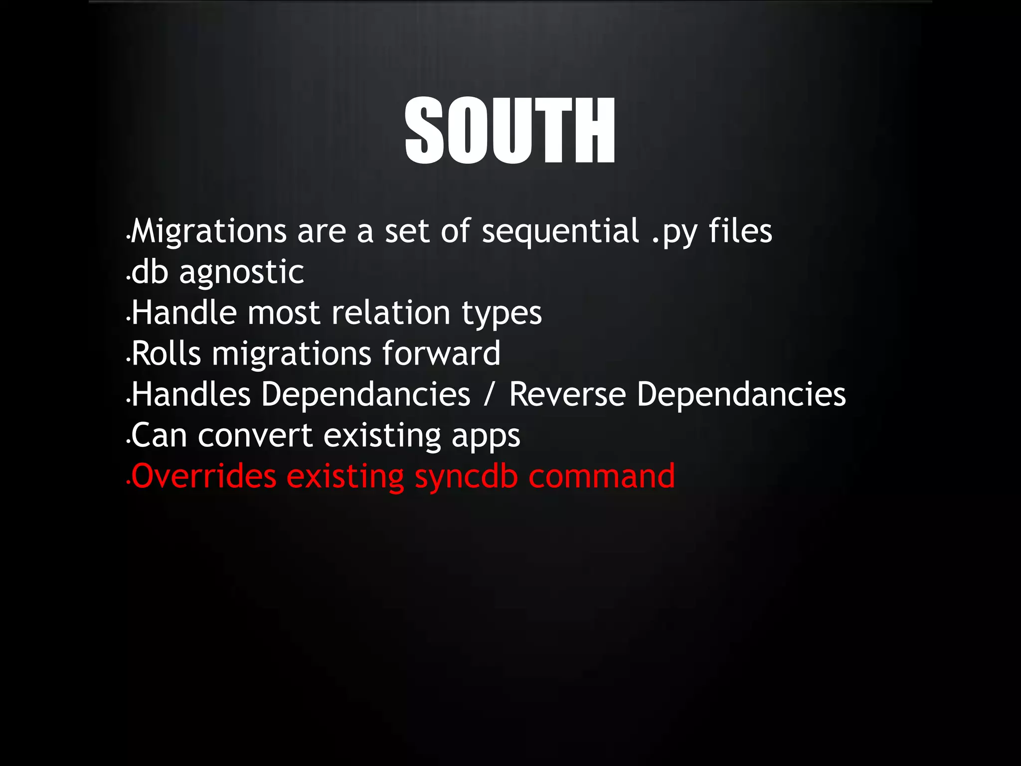 Tons of URLsPISTONbitbucket.org/jespern/django-pistonTASTYPIEtoastdriven.github.com/django-tastypie/